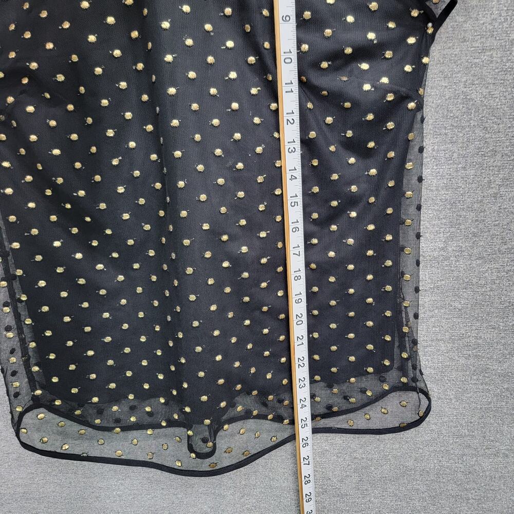 ST. JOHN COUTURE SHEER POLKA DOT TOP, SIZE 4 - Picture 6 of 7